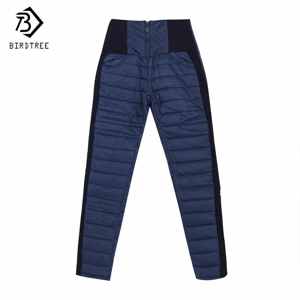 Женские строгие брюки, новая зимняя верхняя одежда с высокой талией, женские модные облегающие теплые плотные пуховые брюки, обтягивающие брюки B6O262R