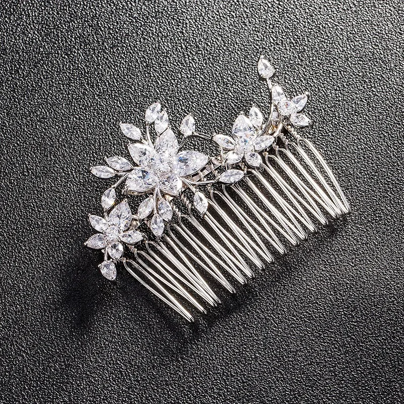 SLBRIDAL Высококачественная зубчатая расческа для волос с прозрачным кубическим