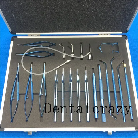 Pces Catarata Oftálmica Conjunto Intraocular Instrumento Cirúrgico Olho Micro Cirurgia Ferramentas 21 &