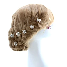 Мода и элегантность цветок жемчуг Невесты палочка для волос, хороший свадебный аксессуар для волос украшение 6 шт./лот