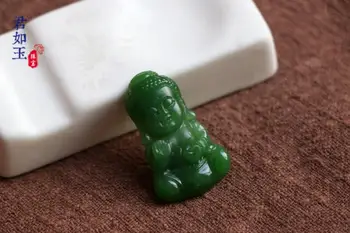 

Colorful Yunnan, Hetian jade white pendant pendant six words, male and female