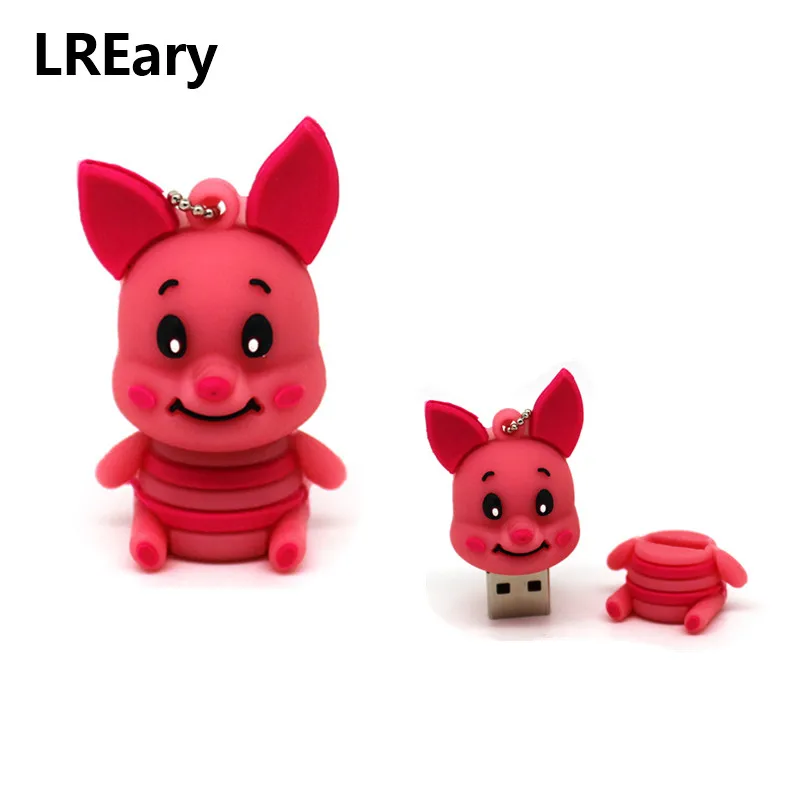 Силиконовые животных тигра Винни Пух/изображающие пятачка USB флеш накопитель