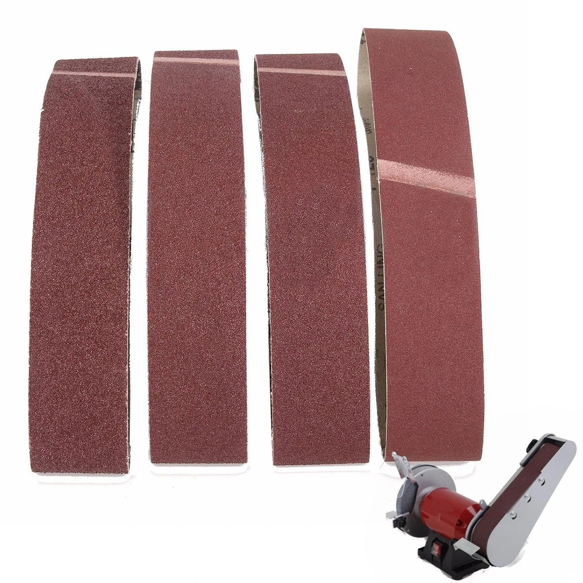 DWZ 20PCS 50 x 686mm Sanding Belts Mixed Grade 40 60 80 120 Grit Oxide Sander Coarse