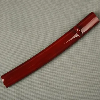 

Delicate Wood Craft Sword Fitting Shiny Dark Red Short Saya Sheath Scabbard for Samurai Sword Japanese Tanto SYX1