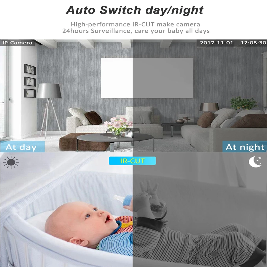 H.264 video compression IP network P2P  wireless home serveillance onvif 720p ip camera  security camera system  baby monitor