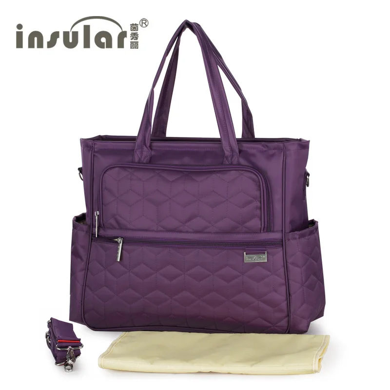 Waterproof Brand Diaper Bag Fashion Baby For Mom Bolsa Maternidade Multifunction Ny Mommy Maternity Purple Pink Beige