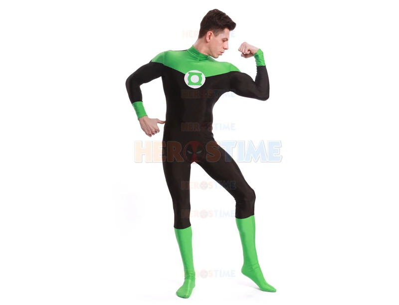 Sup005) зеленый Фонари лайкра спандекс Косплэй Zentai супергерой костюм Хэллоуин Детский костюм для вечеринок