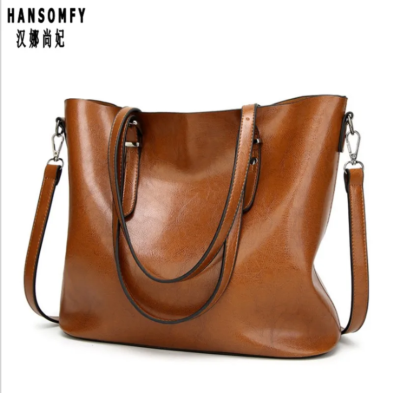 100% Genuine leather Women handbags 2019 New handbags Europe and the United States simple shoulder Messenger handbags