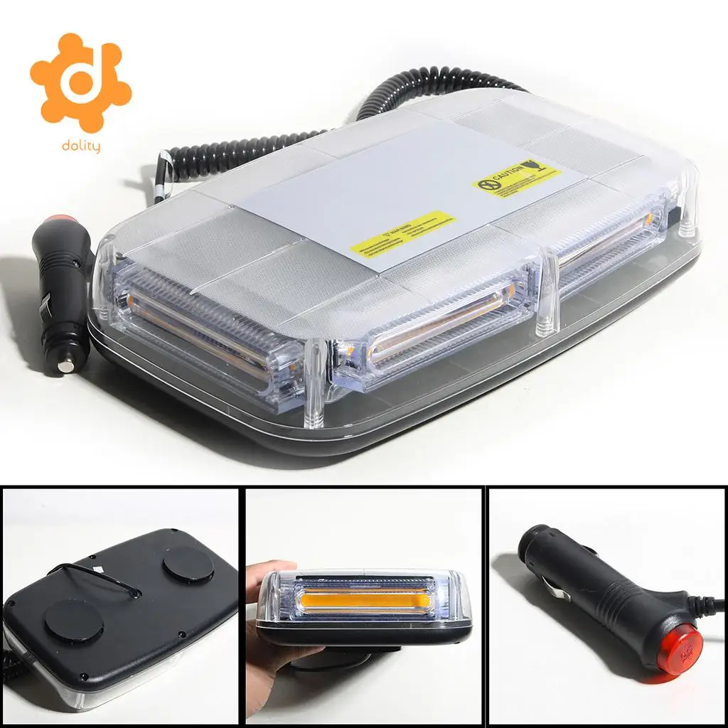 Car Truck Roof Top Emergency Warning Flash LED Strobe Light Magnetic Base