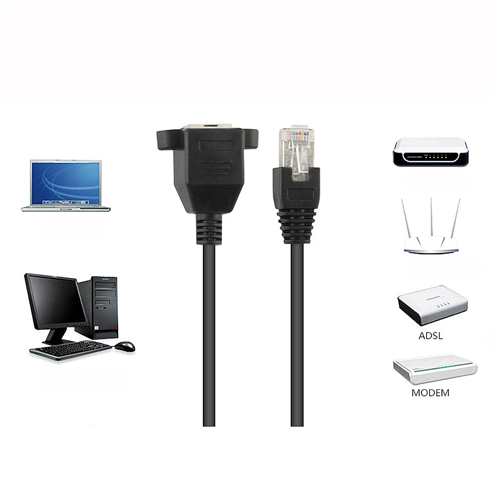 Удлинительный кабель RJ45 сетевой адаптер Ethernet штырь гнездо CAT5 Панельное