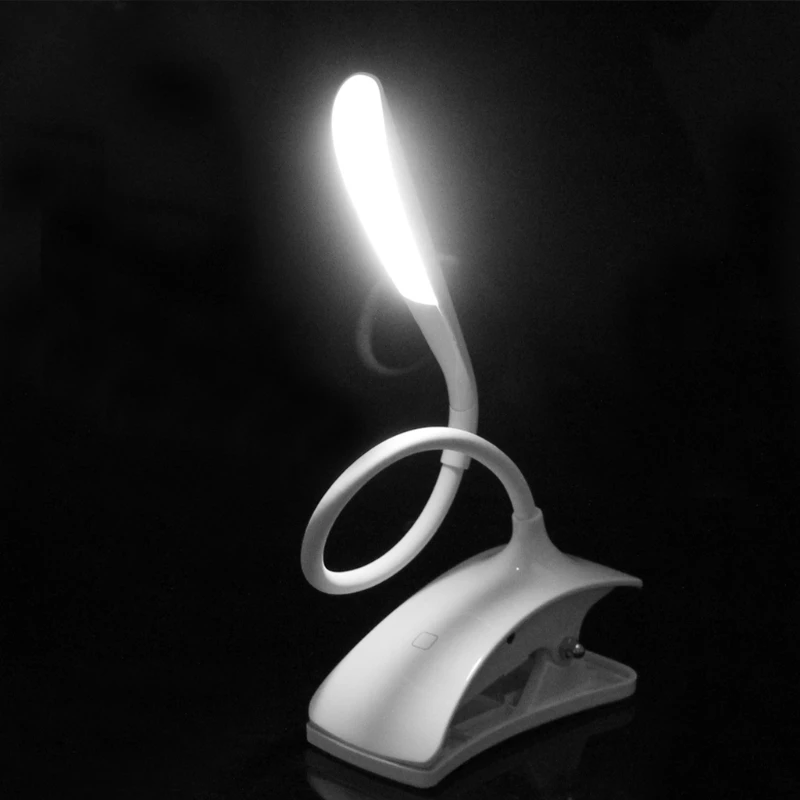 YAM ABS+LAS Flexible LED Reading Light Rechargeable Clip-on Bed Table Desk Lamp Study Beside LED La