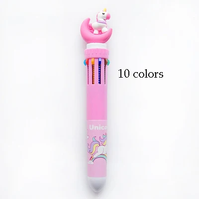 3/6/10 Цвета шариковая ручка с рисунком единорога из мультфильма шариковая ручка для детей подарок Материал Escolar для школы офиса письменные принадлежности - Цвет: 10 color fen