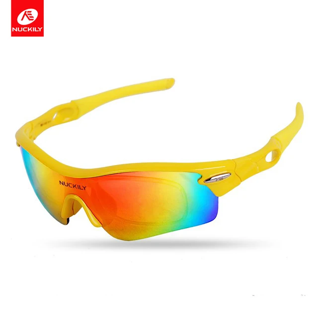 Best Offers NUCKILY Sport Sunglasses Interchangeable lenses Cycling Eyewear Extra Inner Nearsighted Frame Cycling Glasses PA01