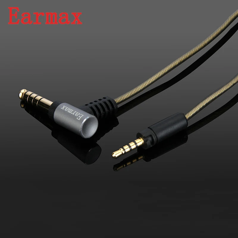 Earmax 4 4mm HIFI Headphone Upgrade Cable OFC Silver Plating Aux Audio Cable For Sennheise For MOMENTUM 120cm Balanced Wire Core