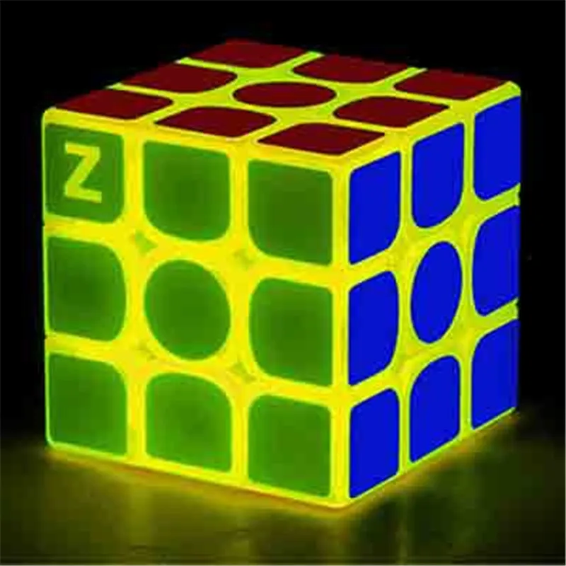 

Newest Zcube 3x3x3 Profissional Magic Cube Yellow light Transparent Glow Competition Educational Toy or Good Gift For Children