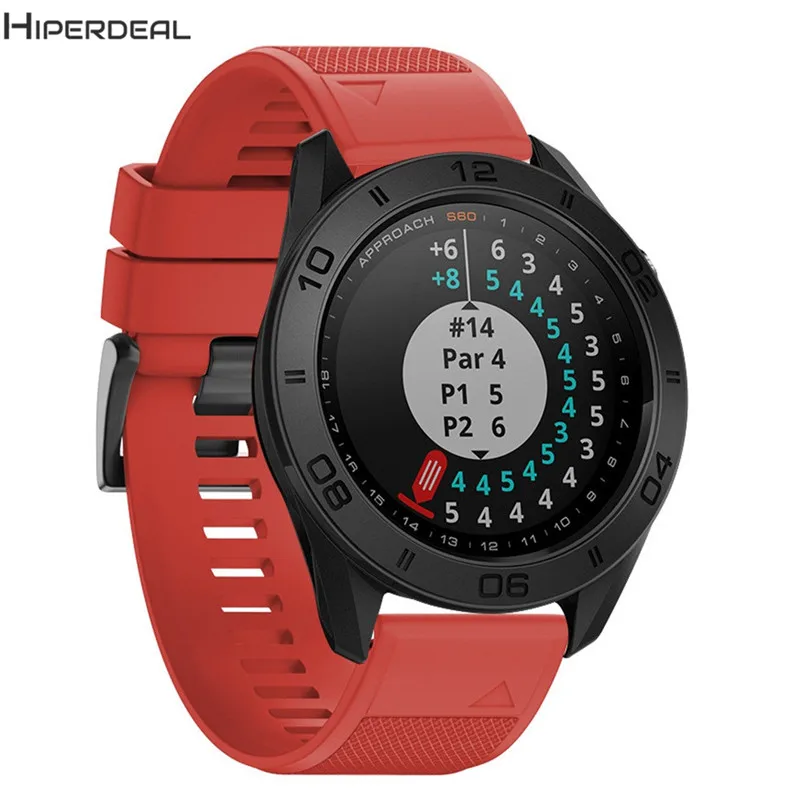 

HIPERDEAL Replacement Soft 15 Colors Soft Silicone Strap Replacement Watch Band For Garmin Approach S60 Smart Watch OC11b