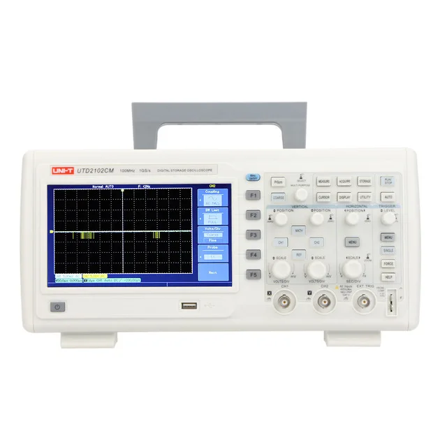 UNI T UTD2102CM 100mhz 1GS/s Digital Storage Oscilloscopes Dso 7 Tft