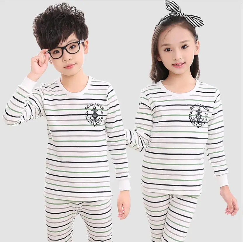 kids pajamas children sleepwear baby pajamas sets boys girls animal pyjamas pijamas cotton nightwear Homewear Toddler Clothes - Цвет: 14