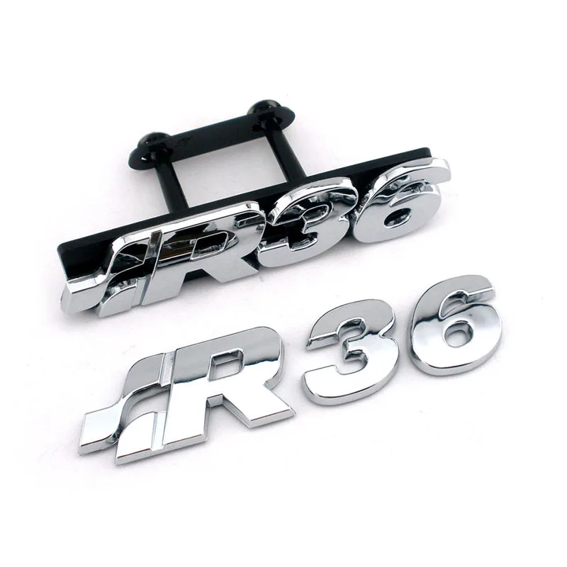 

Plastic Chrome Golf R36 Logo Rear Boot Tailgate Badge for GOLF R 3.6L V6 GTI TDI R36 Emblem