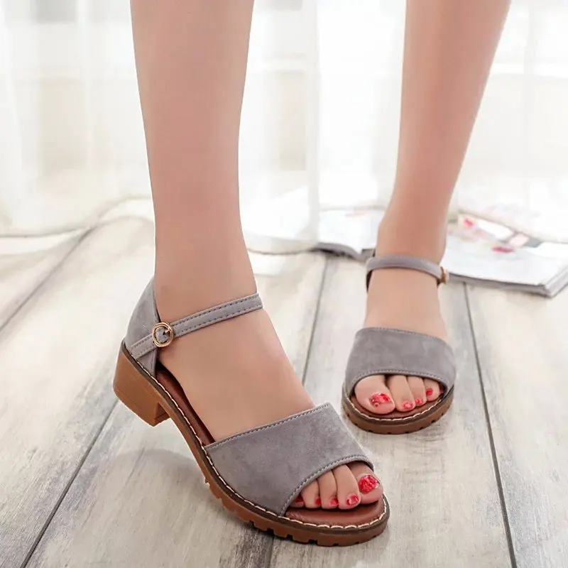 2016 summer new fashion women flat sandals comfortable casual open toed ...