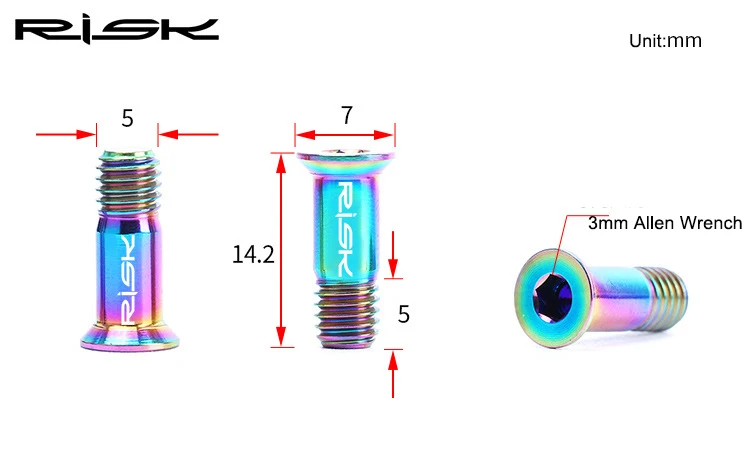 SL Титан m5x14.2мм дорожный велосипед велосипедный задний переключатель Jockey колесо фиксированный Болт Винт велосипед Ti болты для шкива винты