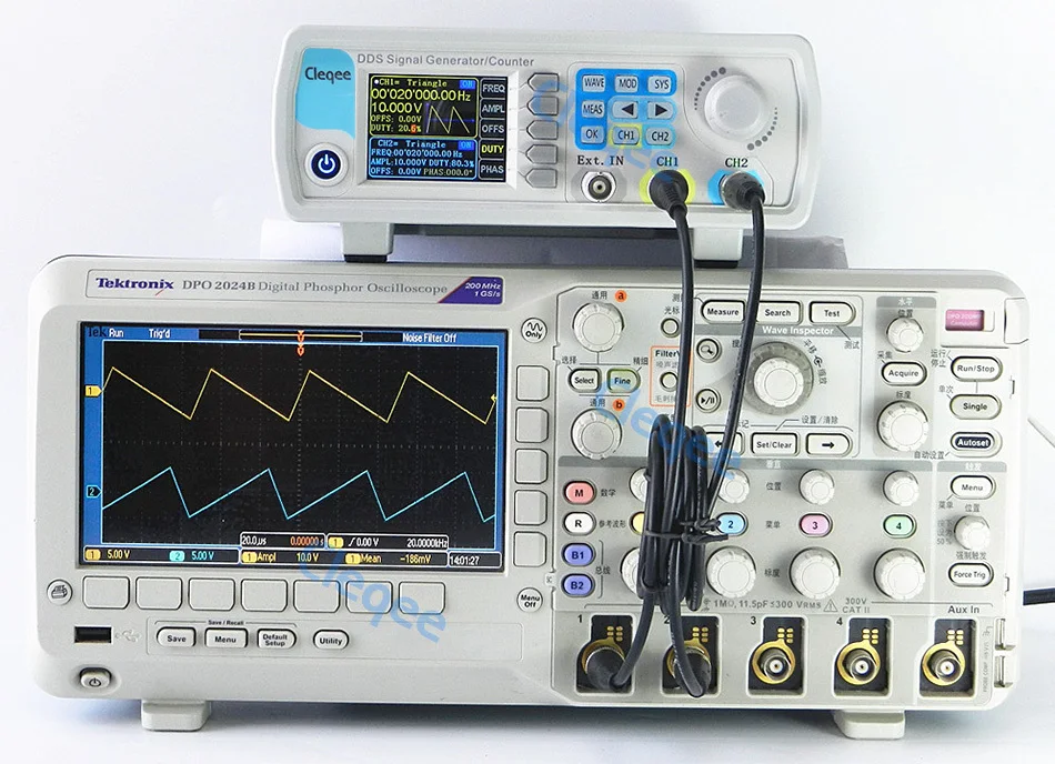 Cleqee JDS6600-15M JDS6600 серии 15 мГц цифровой управление двухканальный DDS функция генератор сигналов частотомер произвольные