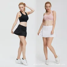 

Sports Culottes Plus Size Quick Drying High Waist Trousers Run Fitness Tennis Skirt Pocket Shorts Badmintkn Shorts Women