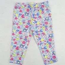 Леггинсы для маленьких девочек красные хлопковые леггинсы с цветочным рисунком для девочек детские леггинсы брюки для младенцев с поясом Детские штаны для девочек