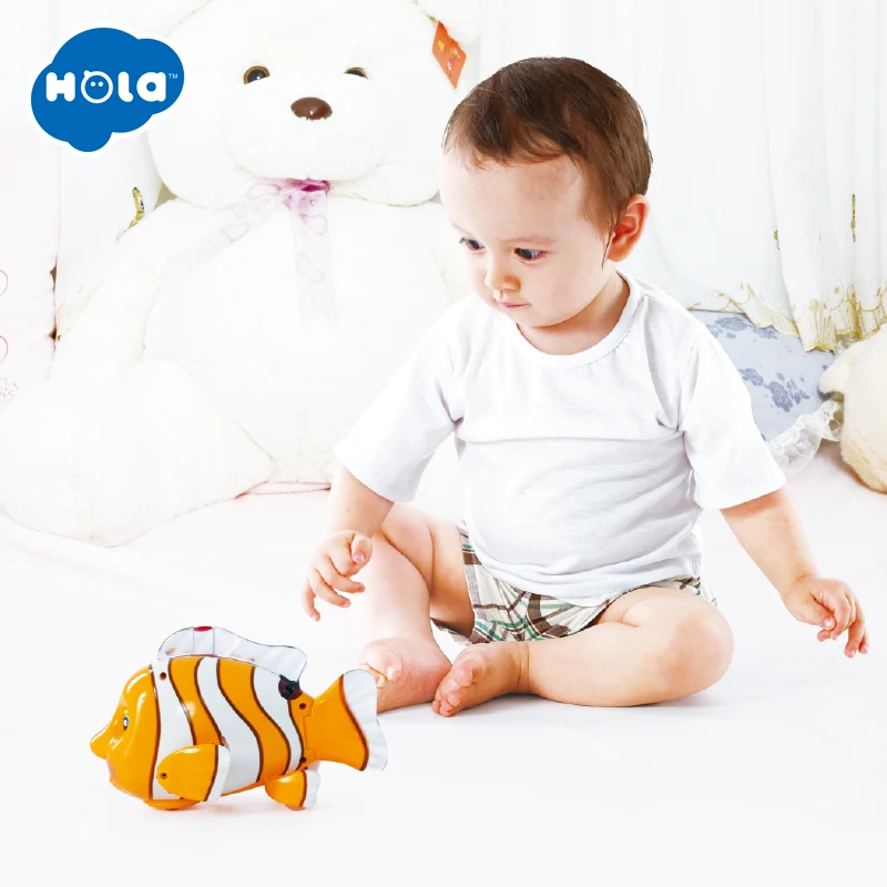 HOLA 998 Baby Toys Infrared Sensor Clever Clown Fish with Music & Lights Electric Toys for Children 18 months+