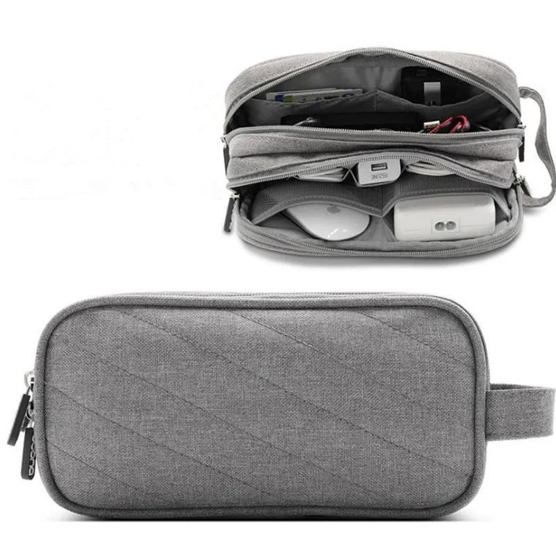 

2019 New Simple Solid Color Multi-function Portable Travel Storage Bag Travel Business Number Data Line Code Storage Bag