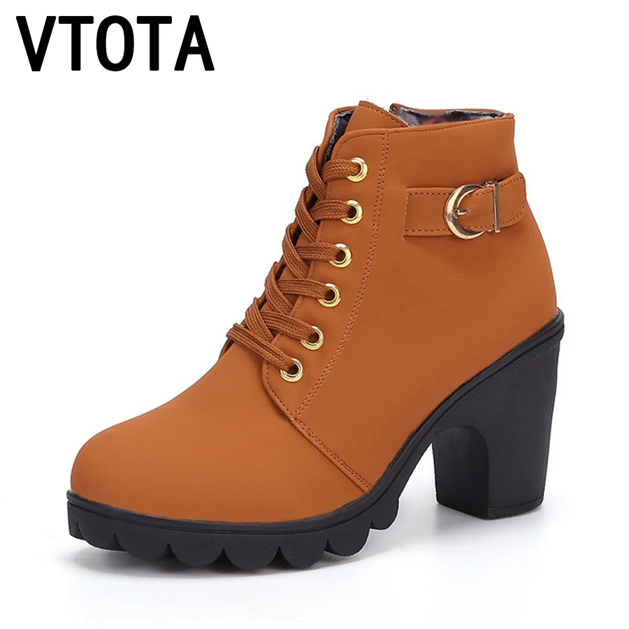 VTOTA Martin Boots Women Fashion Women Boots Thick With VTOTA Martin Boots Women Fashion Women Boots Thick With