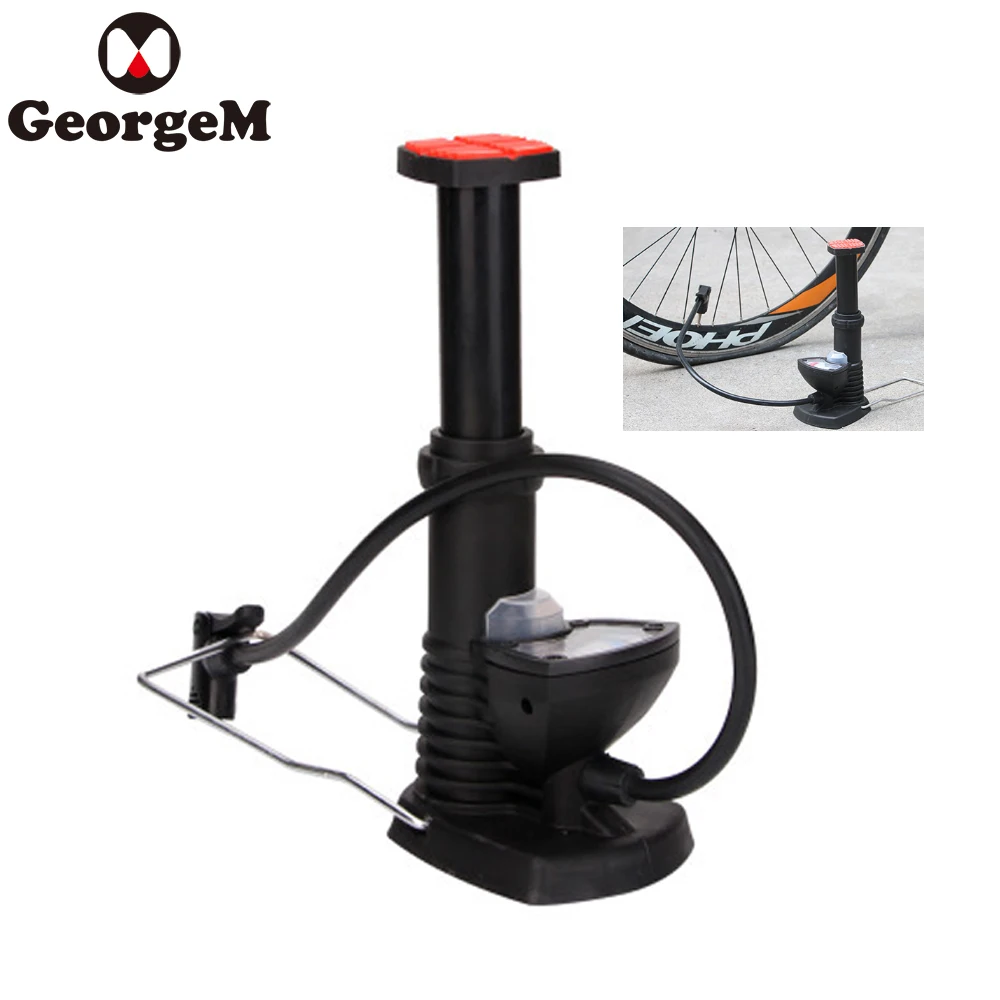 

2018 Hot Sale Bicycle Pumps Mini Foot Activated Floor Pump for Cycling Mountain Bike Basketball Motobike Car Pump Ball Needle