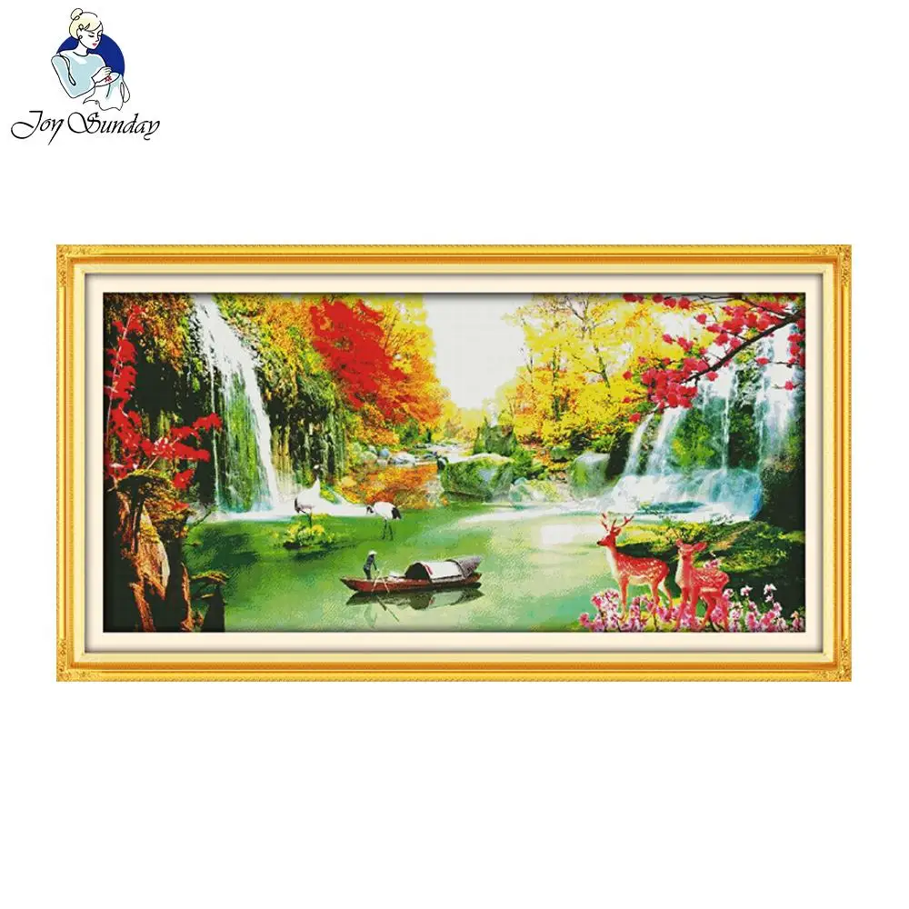 Joy Sunday Creating wealth Needlework DIY Cross stitch ...