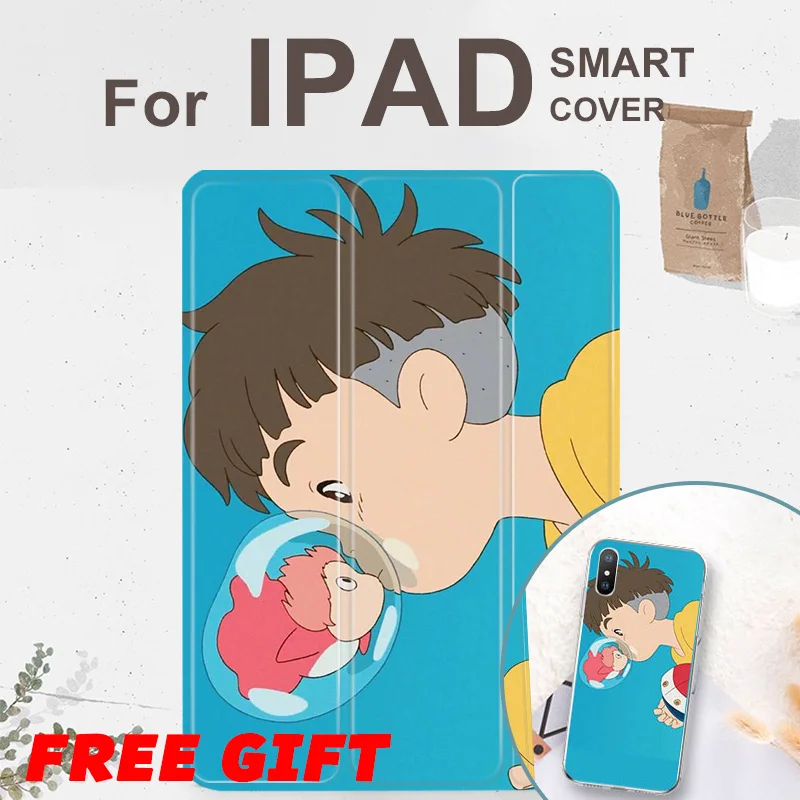 

Japan Cartoon Magnet Flip Cover For iPad Pro 9.7 air 10.5 11 12.9 2018 Air2 Mini 2 3 4 5 2019 Tablet Case For ipad 9.7 2017 2018