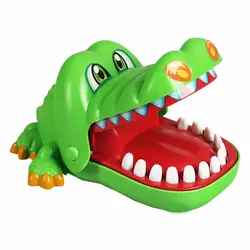 1 шт. Детская забава крокодил мультфильм Животные зуба трюк Семья интерактивные Игрушечные лошадки кусать локти детские дети игра подарки