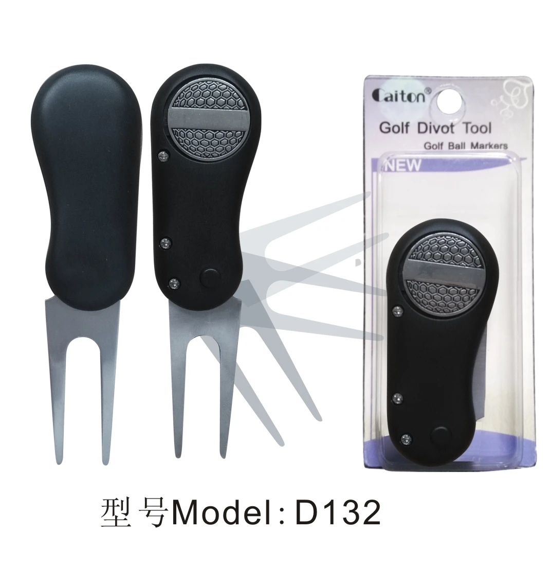 

Golf Steel Divot Repair Switchblade Tool Pitch Groove Cleaner Pitchfork Golf Accessories free shipping