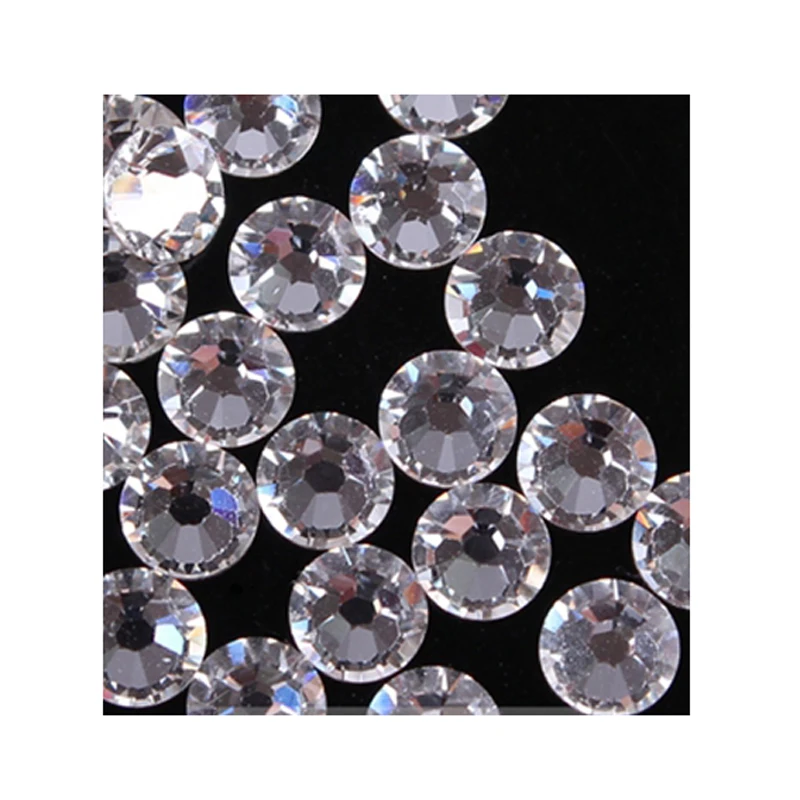 

120 pcs Flatback ss20 DMC Clear Hot Fix Rhinestones Shiny Crystals Strass Trims For Clothing Boots Bags Heat Transfer Hotfix