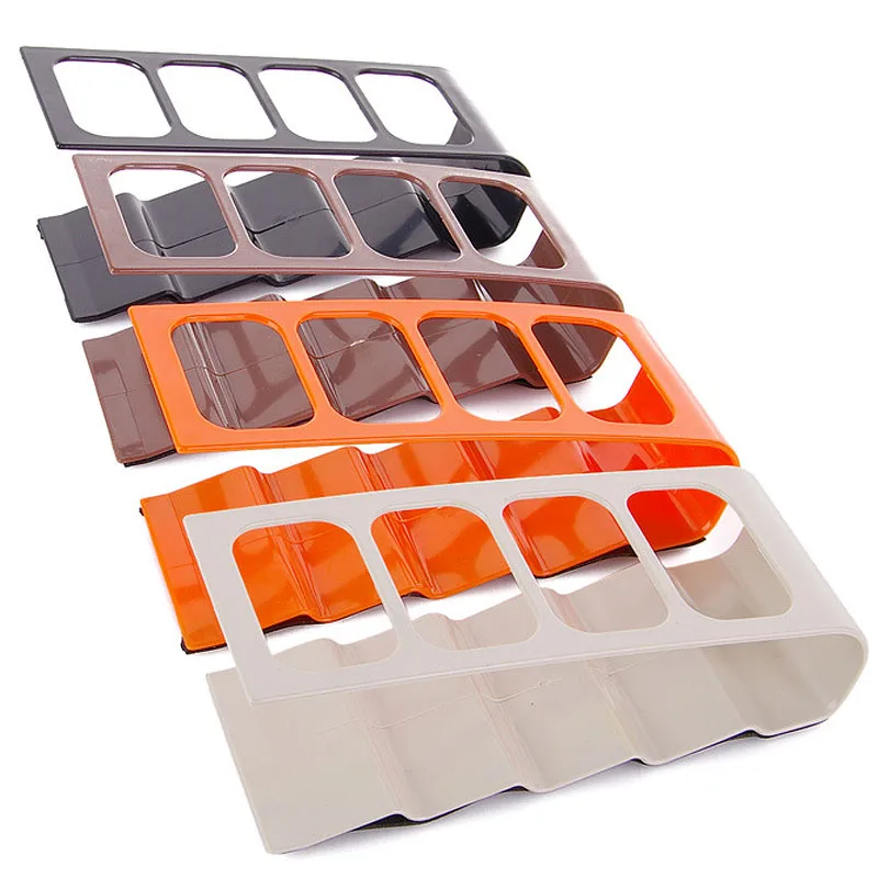 

Plastic TV DVD VCR Step Remote Control Mobile Phone Holder Stand Storage Caddy Organiser 4 Frame Home Organization V410