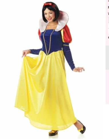 

free shipping Snow White Deluxe Princess Fairy Tale Fancy Dress Party Costume size small to 3xl