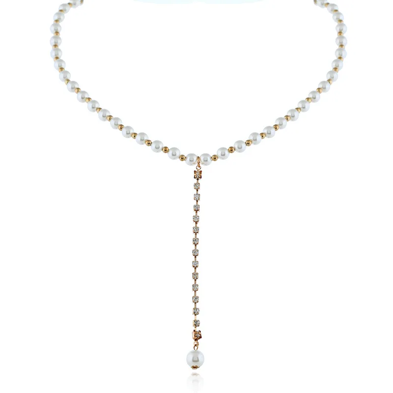 

2019 Geometric Shell Pearl Lond Pendant Necklaces for Women Bohemian Mermaid Tail Necklace Layered Charm Collar Necklace Jewelry
