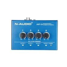 AMP-S4 ультракомпактный 4 Каналы мини аудио стерео усилитель для наушников с Мощность адаптер синий