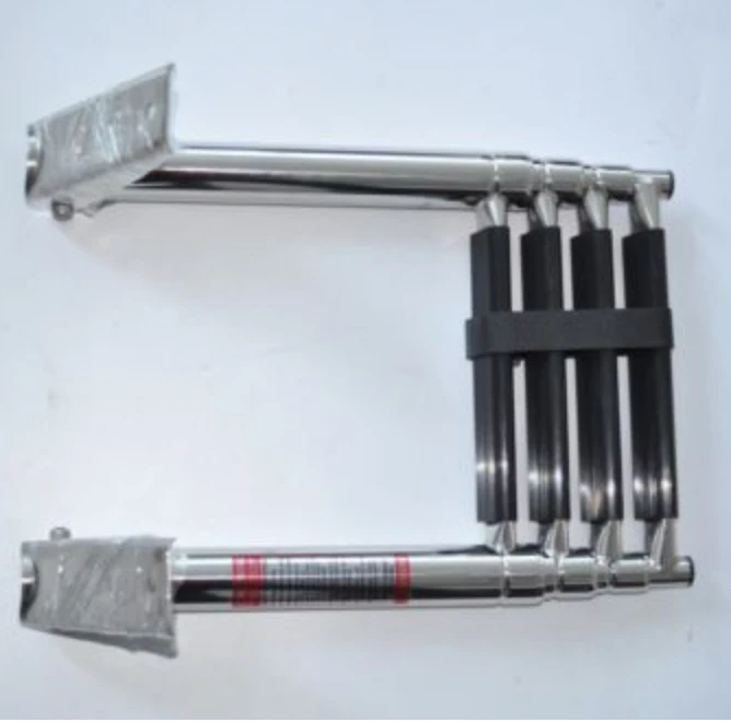 

4 Step Stainless Steel Telescoping Marine Boat Yacht Ladder Upper Platform