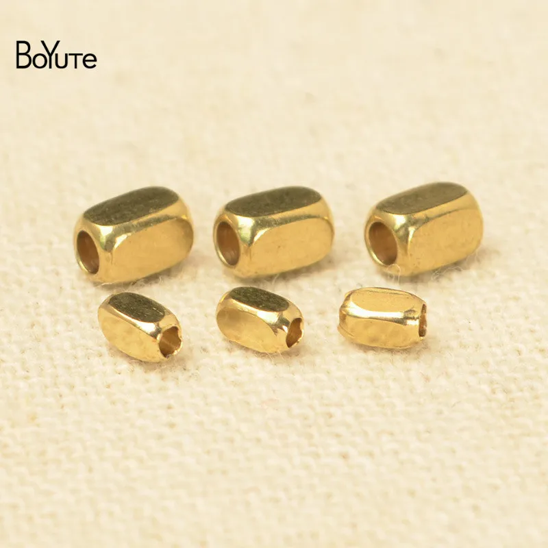 BoYuTe 200Pcs Metal Brass 23.5MM 35MM Square Beads Spacer Loose Beads Jewelry Making (1)