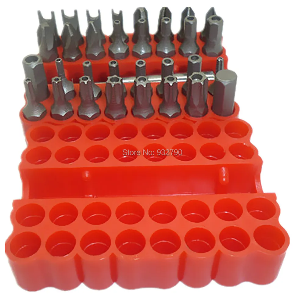 33pcs Security Bit Set Screwdriver Tool Holder Torx Torq Screwdriver
