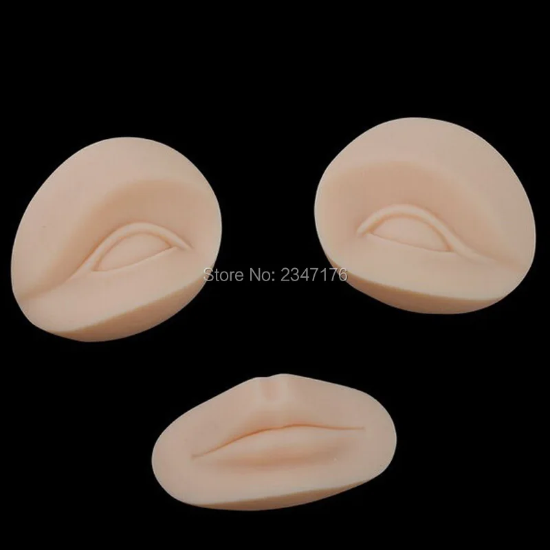 

5pair 10pcs Eyes + 5pcs lips training Tattoo Eyebrow lips Practice for 3D head mold permanent makeup practice skin replacement