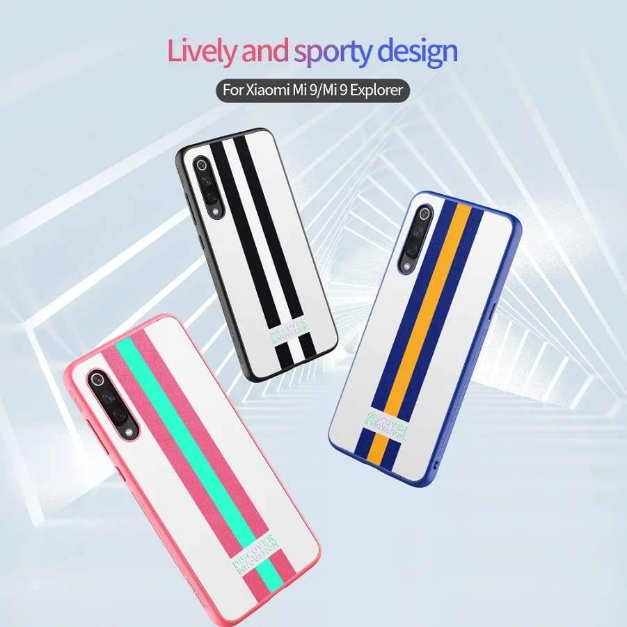 

Nillkin for xiaomi mi 9 case Reflective Strip Case Protective Back Cover for xiaomi mi9 case Mi 9 explore global case 6.39''