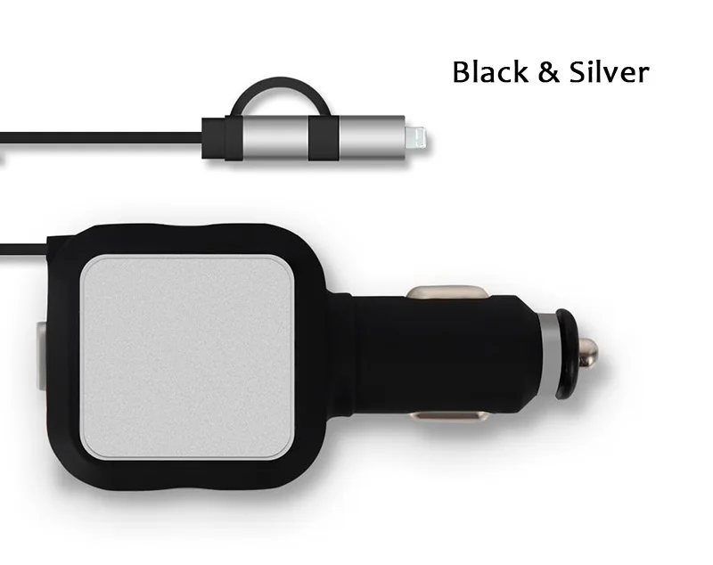 Автомобильное зарядное устройство для iPhone 7 8 Plus X XS Max 2 usb зарядный кабель для iPhone 6 6 S телефон зарядное устройство выдвижной тросик для samsung huawei