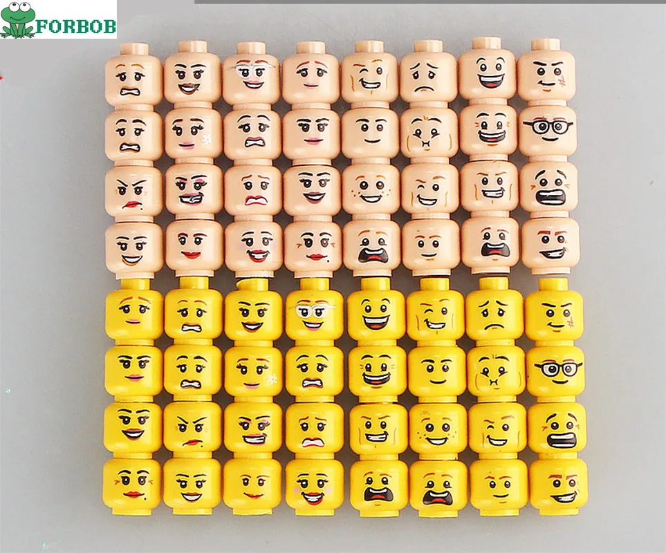 

16pcs Model Building Figurines Accessories Emoji Expression Set Duplo Figures Emoji compatible duplo block bricks action figures