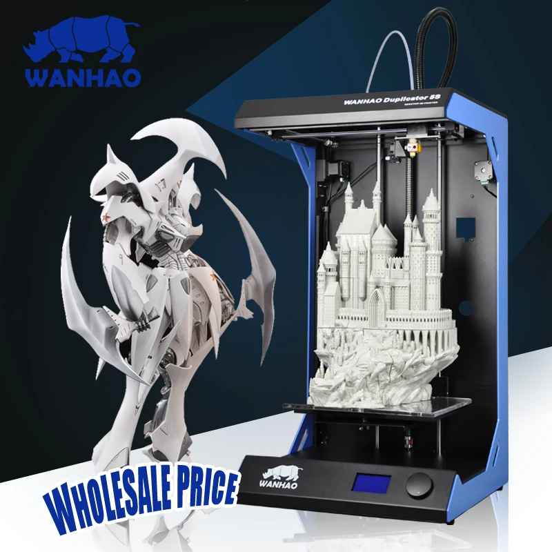  China New Design Desktop FDMPLAPVAABS filament wanhao D5S 3d color Printer Machine with High Precis