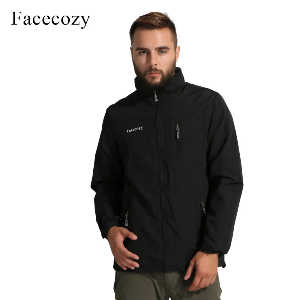 Facecozy Men Waterproof Hiking Jackets One Layer Thin Spring Summer ... - Facecozy Men Waterproof Hiking Jackets One Layer Thin Spring Summer Autumn WinDbreaker Camping Hunting OutDoor Male